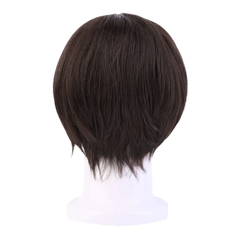 Корейские мужские красивые короткие прямые волосы Синтетические Полные парики Косплей вечерние 3 цвета волокно дышащие подходят различные типы головы