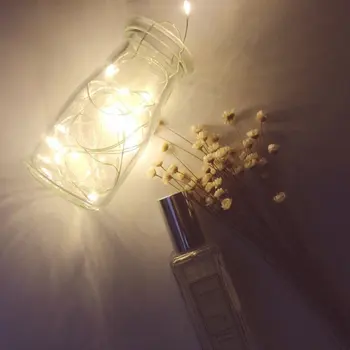 

2m 20 LEDs Battery Box Copper Wire String Holiday Decoration Lights Christmas Tree Lights Led Silver Line Lights Drop Shipping