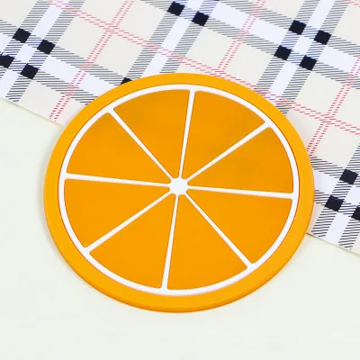 Мини-подставка для фруктовых напитков для горячих силиконовых подстаканников Подставка под горячее подстаканники индивидуальные для кухонных подстаканников - Цвет: orange
