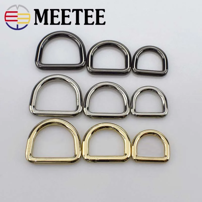 4/10 шт. Meetee 20/25/32 мм металлическая пряжка с круглым D образным кольцом сумка ремешок