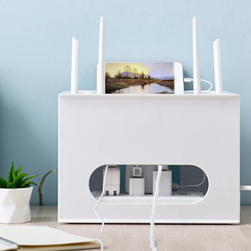 Двойной ящик слои Тип Wi-Fi маршрутизатор коробка для хранения провода доска защиты оболочки кабеля организации
