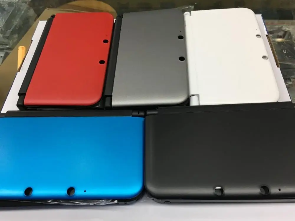 Сменный Чехол в комплекте с корпусом, чехол для Nintendo 3DS XL/LL консоль с винтами на кнопках, набор красный/серебристый/белый/синий/черный цвета