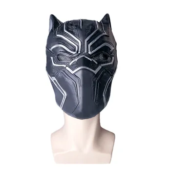 

Black Panther Superhero Latex Props Mask Headgear For Halloween Cosplay