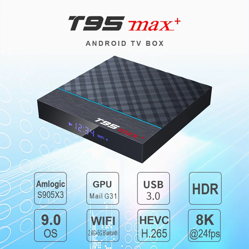 T95Z Plus/T95 MAX PLUS Smart TV box 16/32/64GB Android 7.1/9.0 4K TV BOX 2.4G/5GHz WiFi BT4.0 Set Top Box T95 media player