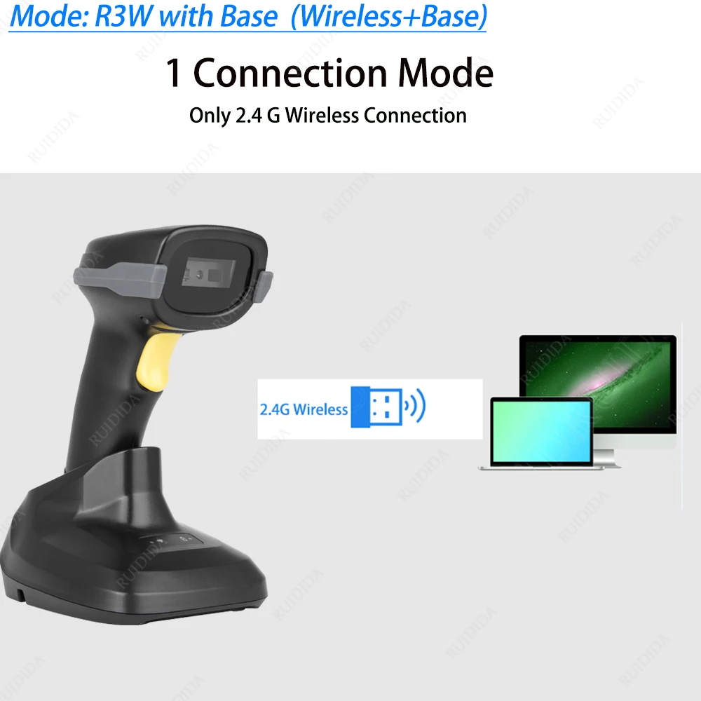 Wireless Buetooth Barcode Scanner qr Code Wireless 2d barcode Reader Handheld Barcod Scanner Wireless Bar code Scanner with Base photo negative scanner