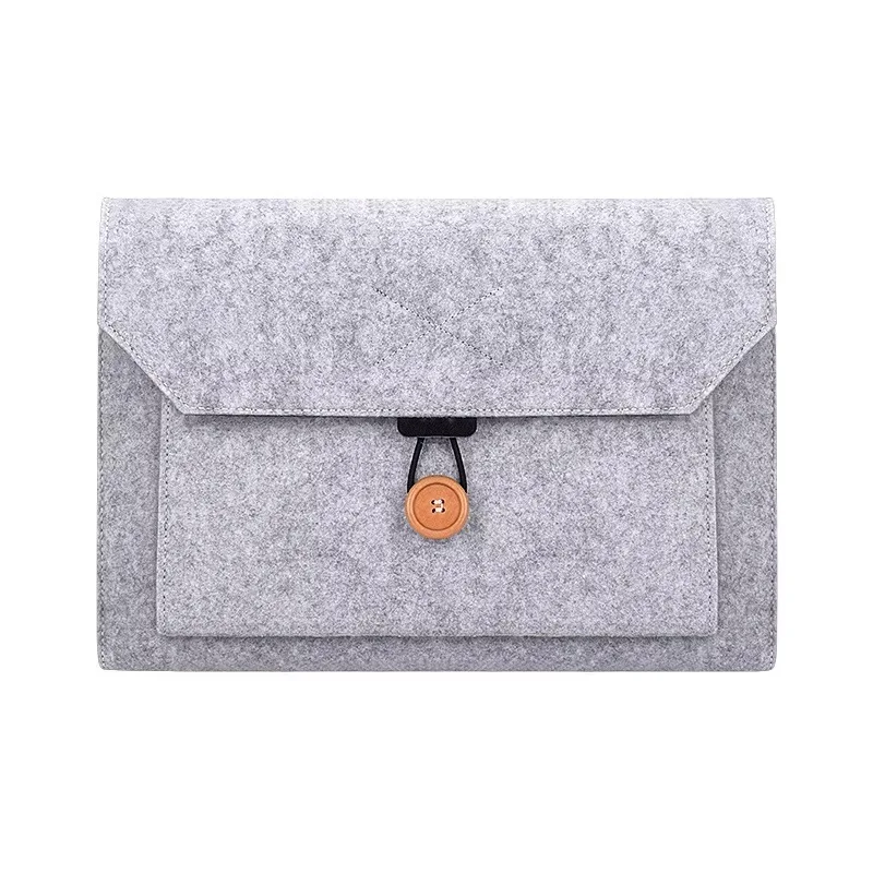 

Men Briefcase Portable File Organizer 11 13 14 15 inch Felt Portfolio Folder Bags Stationery Office Supplies Portable Button