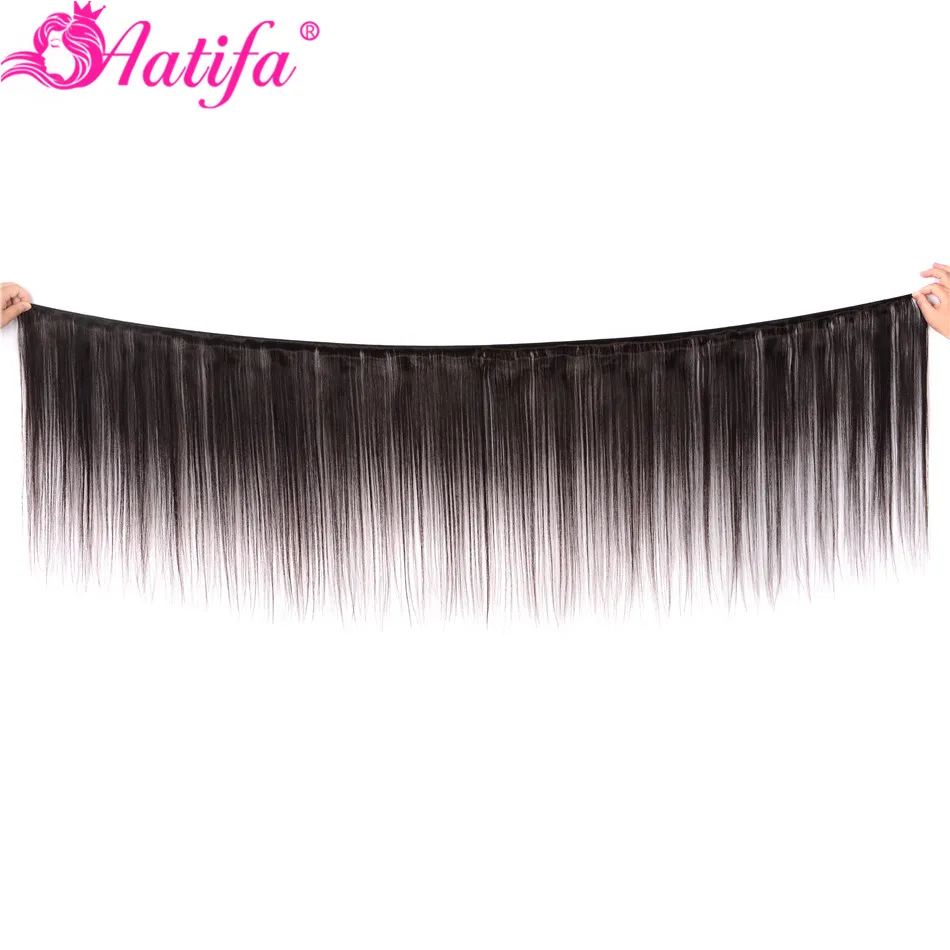 Peruvian Straight Hair Bundles With Closure Human Hair Bundles With Closure Remy Hair 4 Bundles With Closure Aatifa Hair