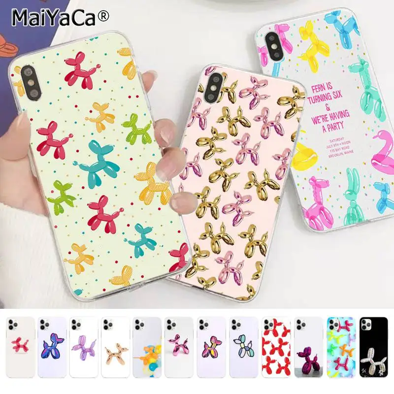 MaiYaCa розовый воздушный шар собака Новинка чехол для телефона iphone SE 2020 11 pro XS MAX 8 7 6 6S