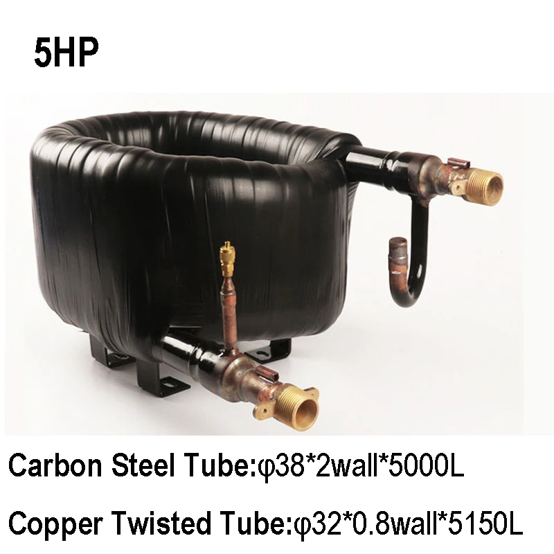5HP Coaxial Heat Exchanger Heat Pump Water Heater Condenser Copper Tube Coils