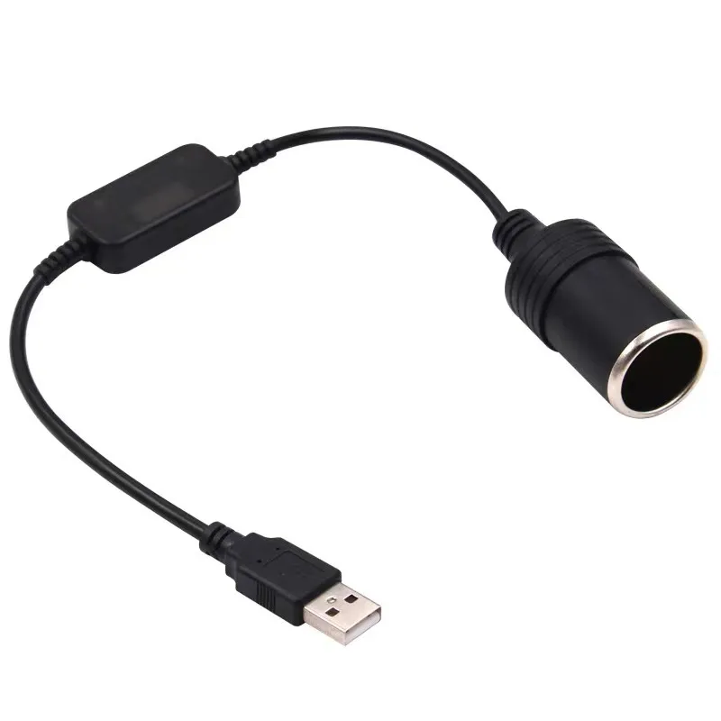 Универсальный USB 5 В до 12 в прикуриватель женский поддержка разъем-водительский рекордер-электронная собака-очиститель воздуха разъем