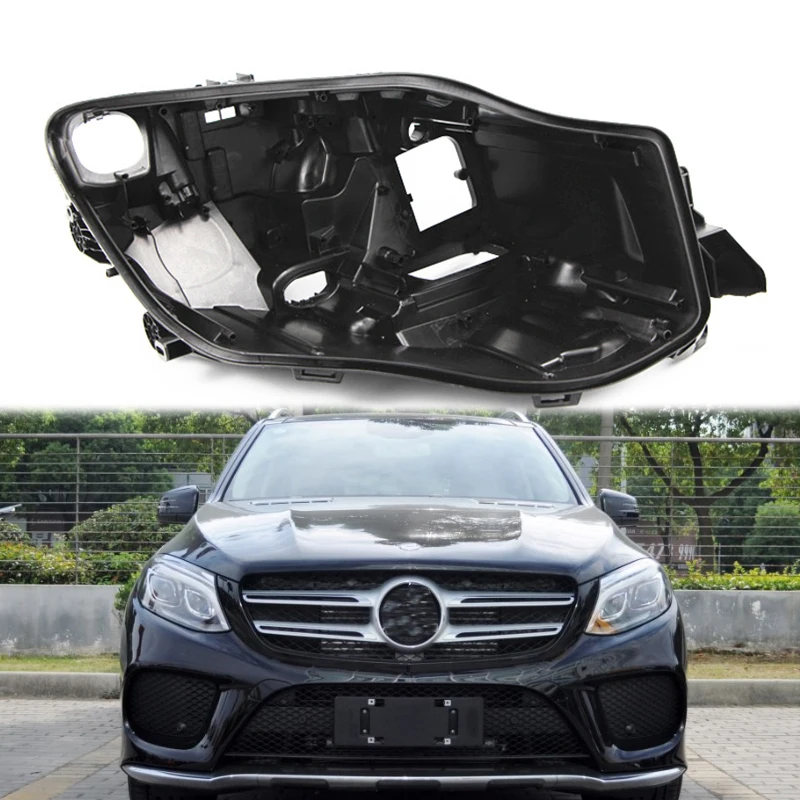 GLE W292 оболочка фары черные пластиковые линзы свет база Автомобильные фары за домом для Mercedes-Benz GLE GLE300 400 450 W292