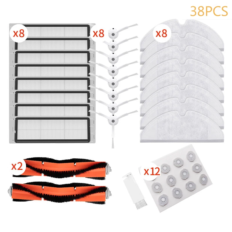 robot  vacuum cleaner filter brush cleaning mop accessories for xiaomi mijia mi 1s Smart sweeper roborock s50 s51 s55 s6 parts