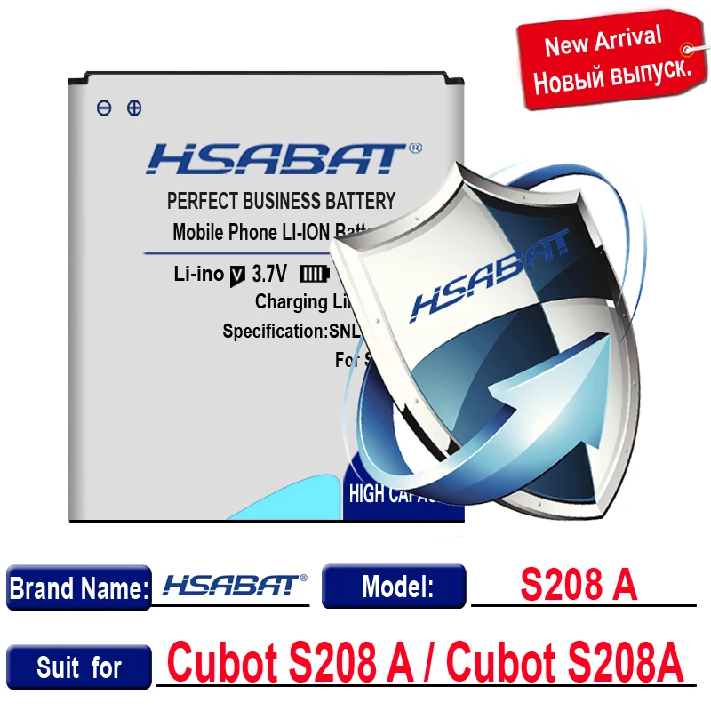 Аккумулятор HSABAT 6500 мАч для CUBOT MANITO/X6/NOTE S/Note Plus/Rainbow/P9/MAGIC/X15/R11/X18/H3/Dinosaur/MAX/S208 A S208A - Цвет: for Cubot S208A