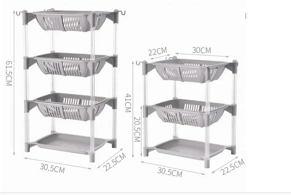 Полочка для кухни и ванной комнаты, многослойное пространство, принадлежности для небольших отделов, корзина для хранения фруктов и овощей, полка LB1141