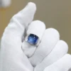 Sterling Silver Sapphire Signet Rings For Men 4