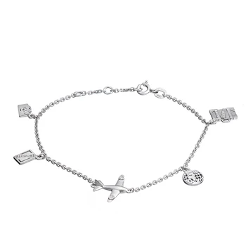 

Silver bracelet with diamonds э06брwanderlust