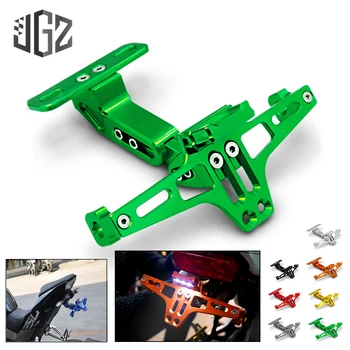 

Motorcycle CNC License Plate Frame Holder Bracket with LED White Light Universal for Kawasaki Z900RS H2 SX NINJA 300 250 400
