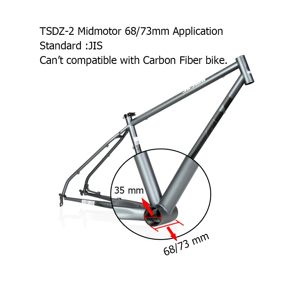 Tongsheng tsdz2 Ebike Mid Drive Motor Kit 36V 250W 48V 500W e велосипед электрический конверсионный