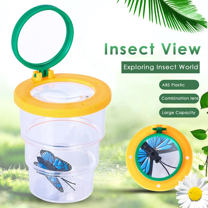 Открытый эксперимент насекомые Лупа Студенческая многофункциональная лупа для насекомых коробка маленькие животные бабочки просмотра для естественных целей