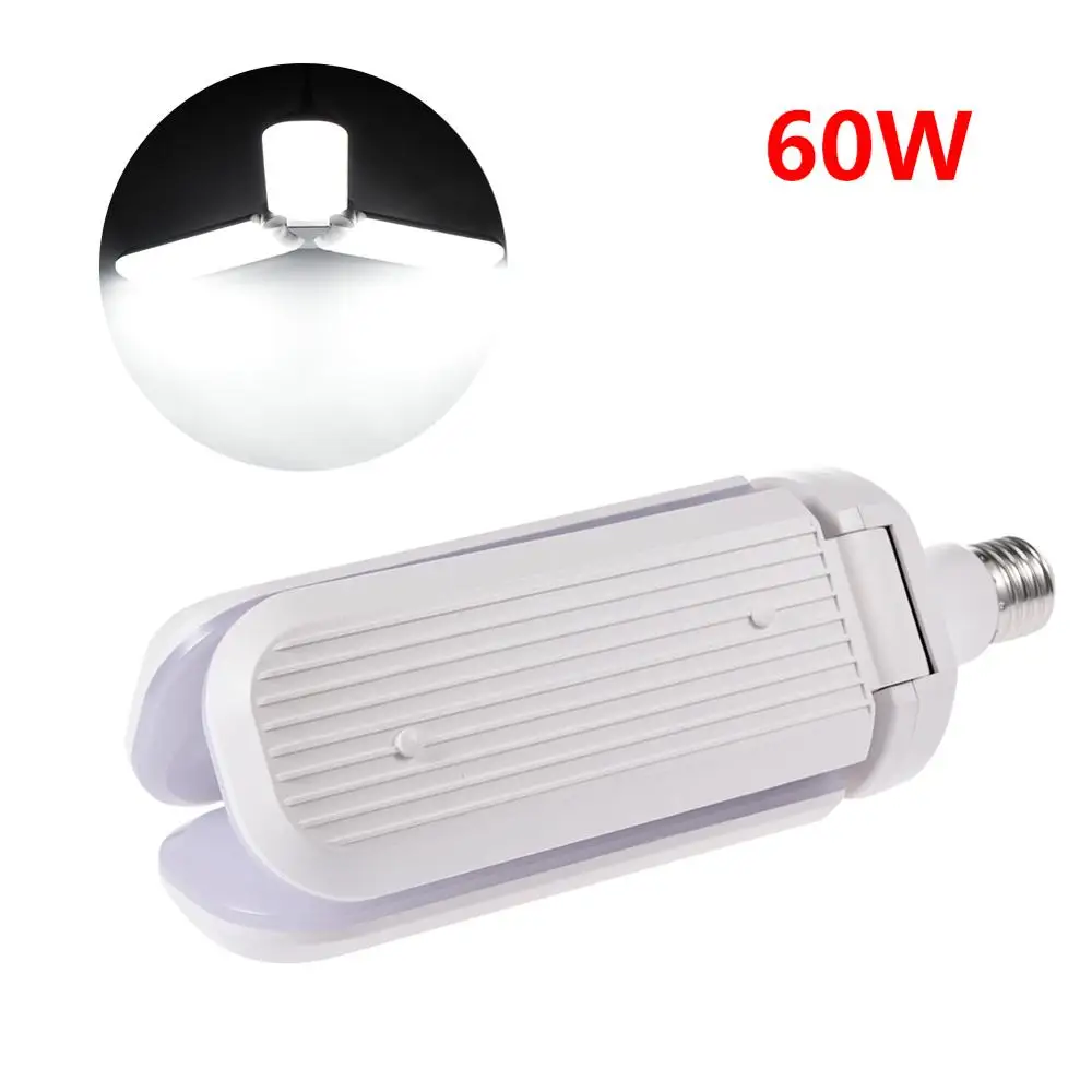 60W Cool White A E27/E26 светодиодный светильник для гаража супер яркий красочный потолочный светильник для мастерской s светильник деформируемый светильник Lampen Industrieel 45 Вт 60 Вт 80 Вт - Цвет лезвия: 60W Cool White A