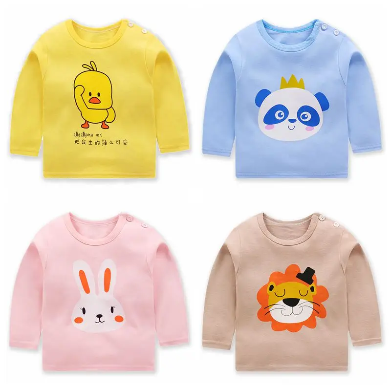 Детская Хлопковая футболка с длинным рукавом на возраст 9 24 месяца|Тройники| |