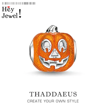 

Beads Halloween Pumpkin , Silver Fits Bracelet Thomas Necklace European DIY Bijoux Jewelry Accessorie Gift For Women