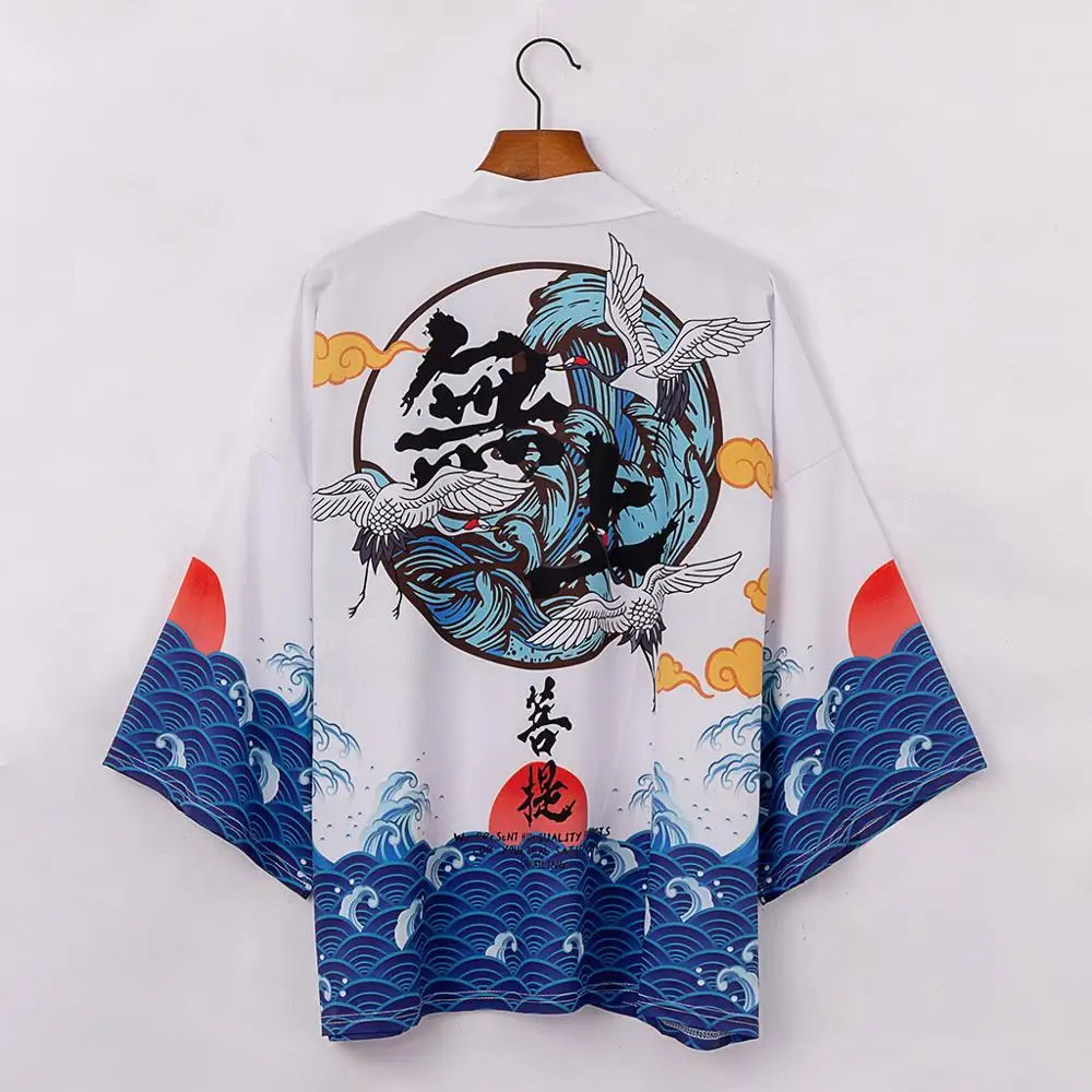 Японский Кимоно Кардиган для мужчин haori yukata мужской костюм самурая одежда кимоно