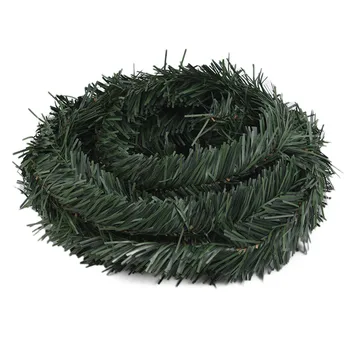 

Pine Needle Rattan Vine Christmas Pendant Decoration Ornaments Xmas Party Hanging Tinsel Green Leaf Garden Xmas