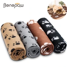 Теплое мягкое одеяло для собак Benepaw для маленьких и средних и больших собак, удобный коврик для питомцев с принтом в виде лап, качественный чехол на кровать для щенков и котят