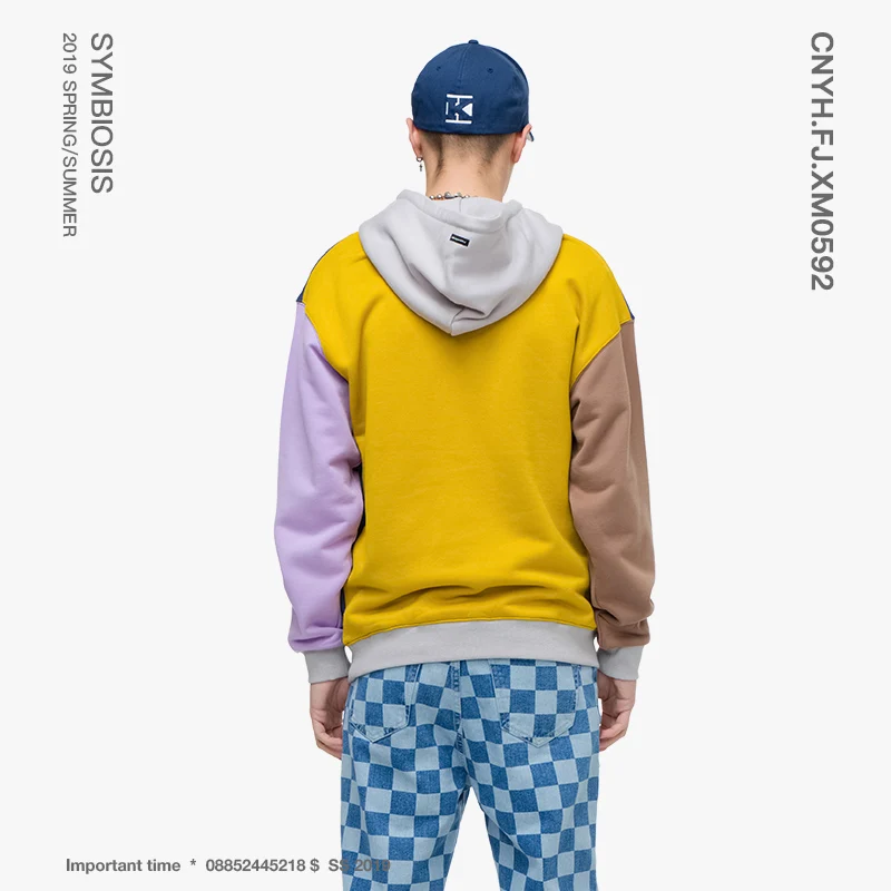VIISHOW уличная Мужская толстовка бренд Sudaderas Para Hombre новинка 2019 весенние Лоскутные