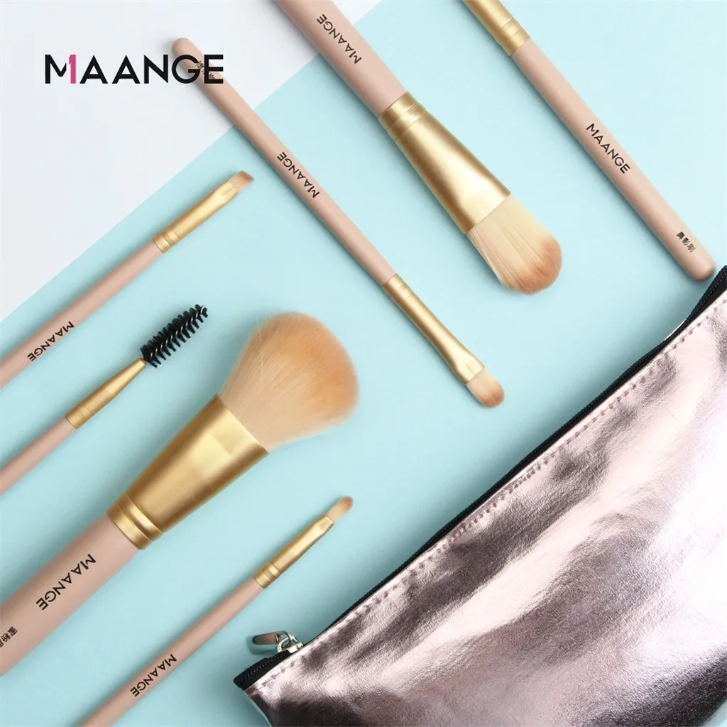 Набор кистей для макияжа MAANGE 7 шт. Профессиональный набор кисть теней век с кистью