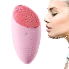 Щетка для очищения лица звуковая вибрация мини очиститель для лица силиконовая глубокая кисточка для чистки пор Электрический Водонепроницаемый массажный инструмент для красоты