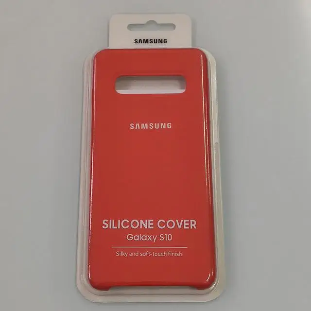 S10 Case Original Samsung Galaxy S10 Plus S10e Silky Silicone Cover High Quality Soft-Touch Back Protective Galaxy S10+ S10 E - Цвет: Оранжевый