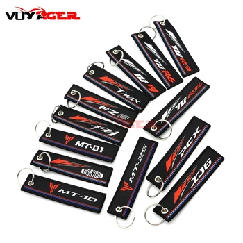

Motorcycle Embroidery Collection Keychain For YZFR1 R1M R3 R6 R15 R25 R125 TENERE FAZER Keyring Key Holder Chain