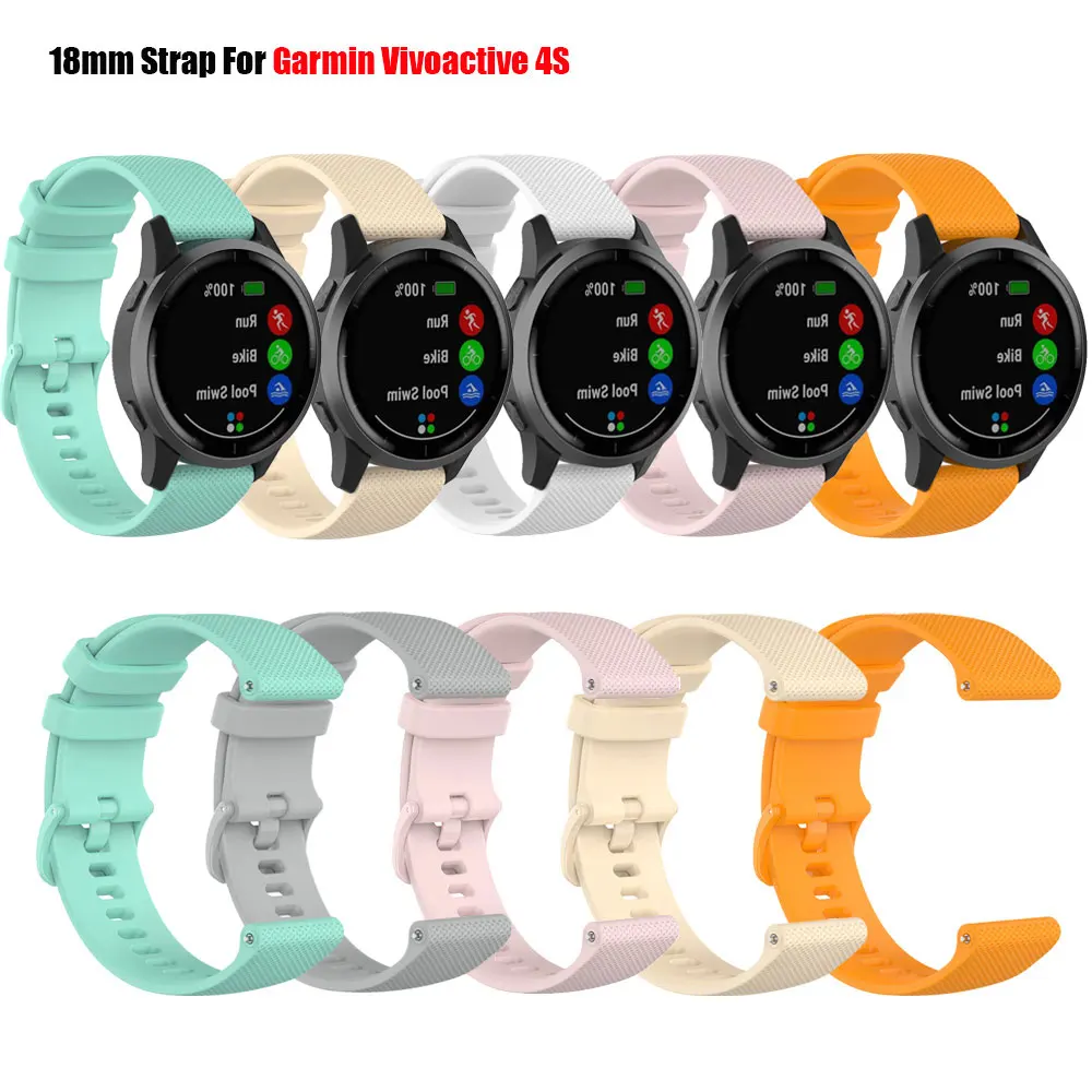 Cinturino Cinturino In Silicone Per Garmin Vivoactive 4S Cinturino Da Polso Per Fossil Q Huawei Watch 18Mm