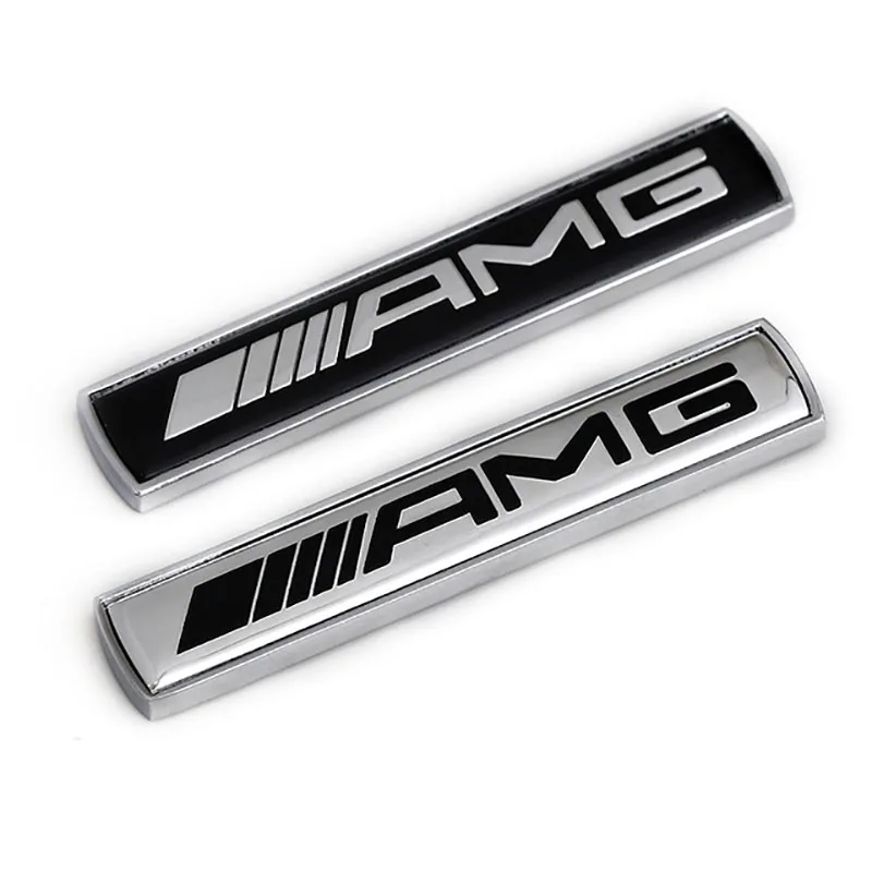 

1pcs aluminum black silver car body labeling auto badge sticker for Mercedes-benzs AMG c180 c200 c300 w204 w203 w212 w211 w124