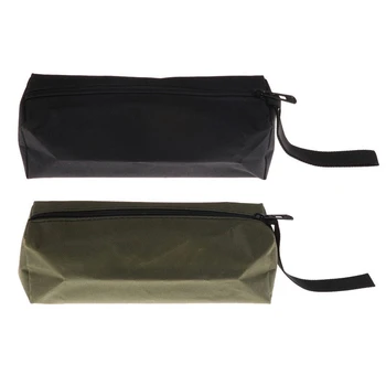 

2Pcs Oxford Canvas Waterproof Storage Hand Tool Bag Screws Nails Drill Bit Metal Parts Fishing Travel Makeup Organizer Pouch Bag