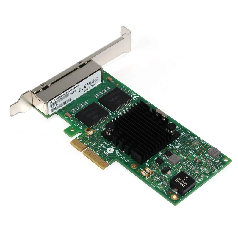 Гигабитная сетевая карта I350 T4 E1G44HT для Intel 82580, сетевой адаптер PCI Express, 10/100/1000 Мбит/с, четыре порта RJ45, PCI-E 2,0X4