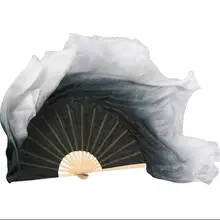 Ручная работа черно-белые красочные правши и левша Танец Живота Шелковые бамбуковые вееры 1 пара бамбуковый складной веер