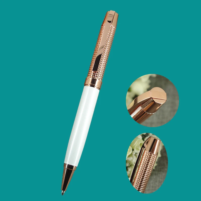 ACMECN Bolígrafo alto de oro rosa y blanco Unisex, alta tecnología, diseño lujo, 40g, bolígrafo pesado de papelería de escritura|Bolígrafos publicitarios| - AliExpress