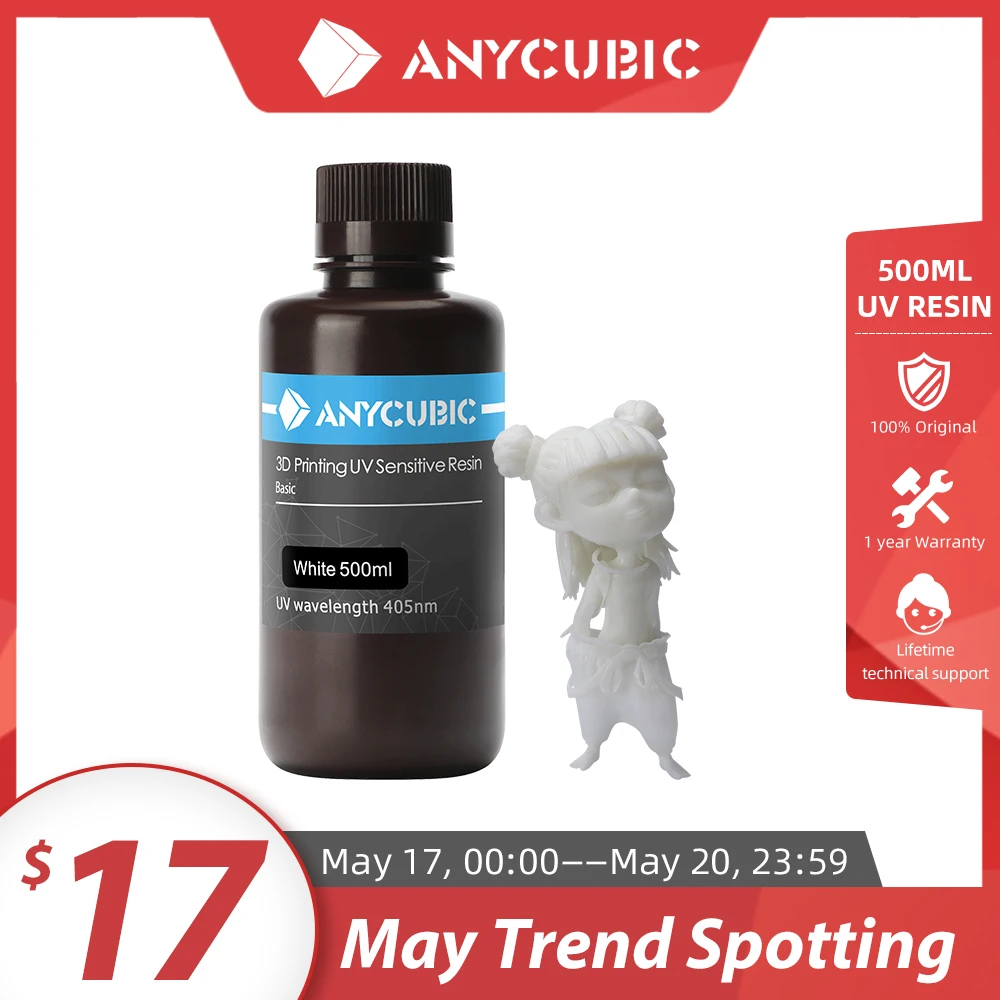 ANYCUBIC Photon 405nm UV Resin for Photon 3D Printer LCD UV Sensitive Resin 1L Liquid Printing Material Photosensitive Uv Resin