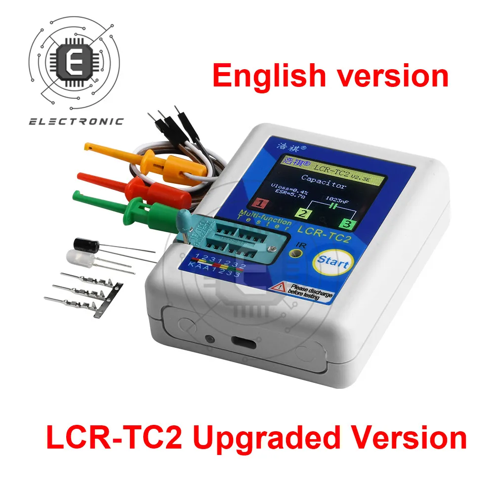 Transistor Tester TC-T7-H TCR-T7 LCR-TC1/TC2 Transistor Tester Multimeter Colorful Display For Diode Triode MOS/PNP/NPN Capacitor Resistor