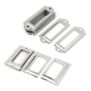 

30 Pcs Office File Drawer Label Tag Name Card Holder Silver Tone , 10 Pcs Post Library File & 20 Pcs Office File