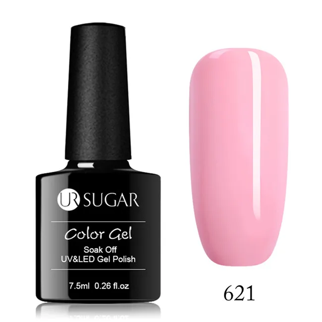 Ur Sugar 1 флакон, 7,5 мл, замачиваемый цвет, чистый цвет для ногтей, УФ Гель-лак для ногтей, замачиваемый УФ-Гель-лак - Цвет: 621