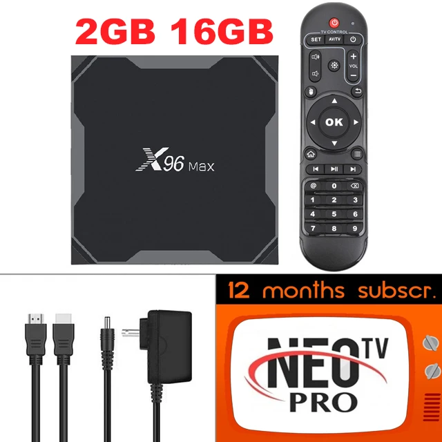 2G16G-1 Year NEOTV X96 Max IPTV Box Amlogic S905X2 Smart Set top tv Box+ 1 год французский Albania голландский Турция IP tv M3U подписка бесплатный тест - Цвет: 2G16G-1 Year NEOTV