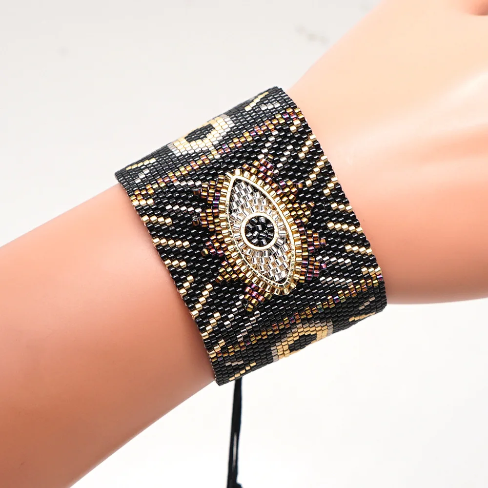 Трендовые женские браслеты Турецкий Дурной глаз браслет pulseras miyuki браслет регулируемый веревочный Черный Браслет Подарки для женщин