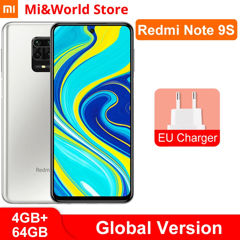 Смартфон Xiaomi Redmi Note 9S 4+64ГБ | Мобильные телефоны и аксессуары