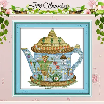

The scarecrow teapot Patterns Counted Cross Stitch 11CT 14CT Cross Stitch Set Wholesale Cross-stitch Kit Embroidery Needlework