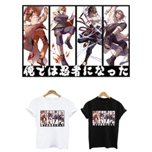 Parche de anime Naruto Sharingan a rayas, parches de planchado, pegatinas térmicas para ropa, aplicación de una transferencia, ropa fusible