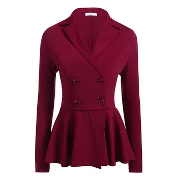 

Work Office Both Row Buckle Suit Waist Loose Coat